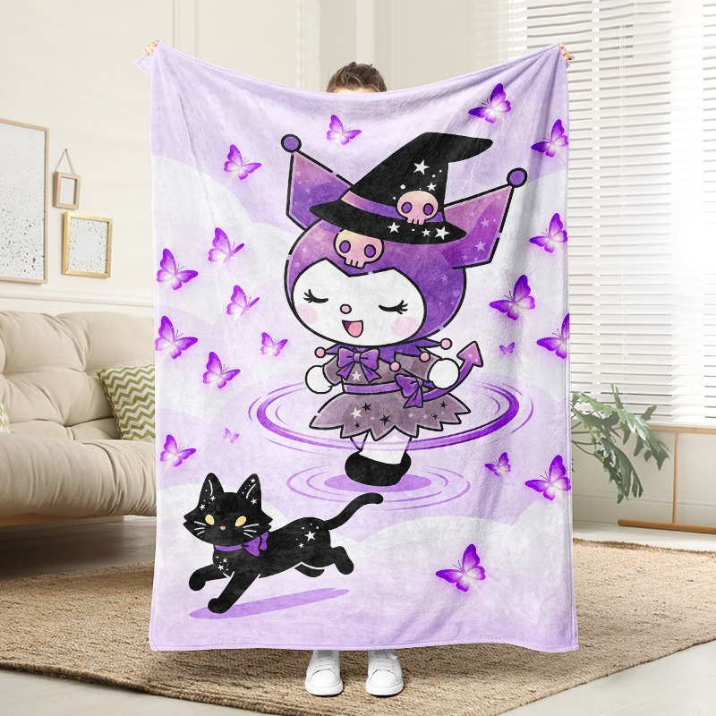 Christmas Throw Blanket - Плед Sanrio «Уютная фиолетовая ведьма и