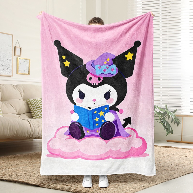 Christmas Throw Blanket - Плед Sanrio Kuromi Witch Magic, мягкий