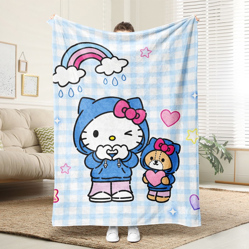 Christmas Throw Blanket - Плед Sanrio Hello Kitty Bear, уютный