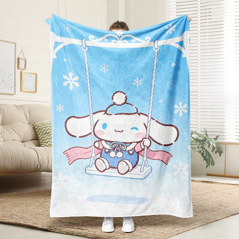 Christmas Throw Blanket - Плед Sanrio Cinnamoroll Winter Swing, мягкий