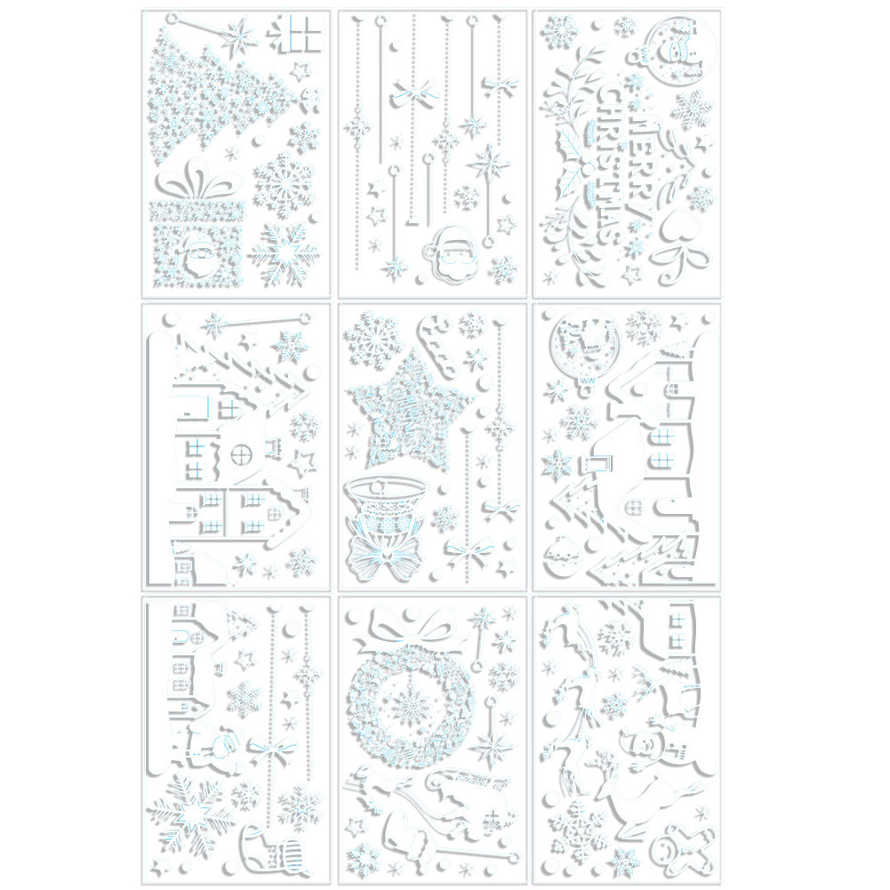 Snowflake Window Decal - Большие рождественские наклейки для окон, 9