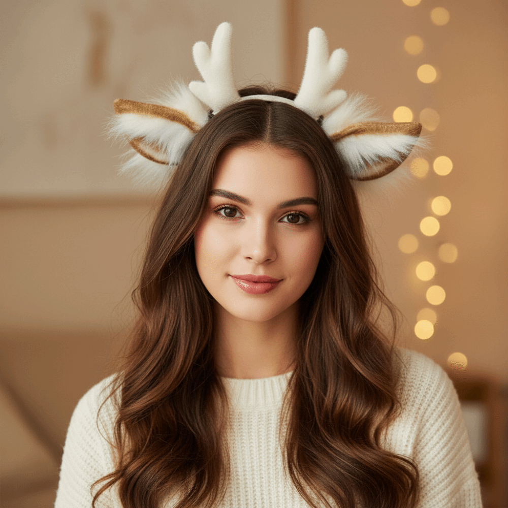 Ободок с рогами оленя, ручная  – обзор и цена Reindeer Antlers Headband