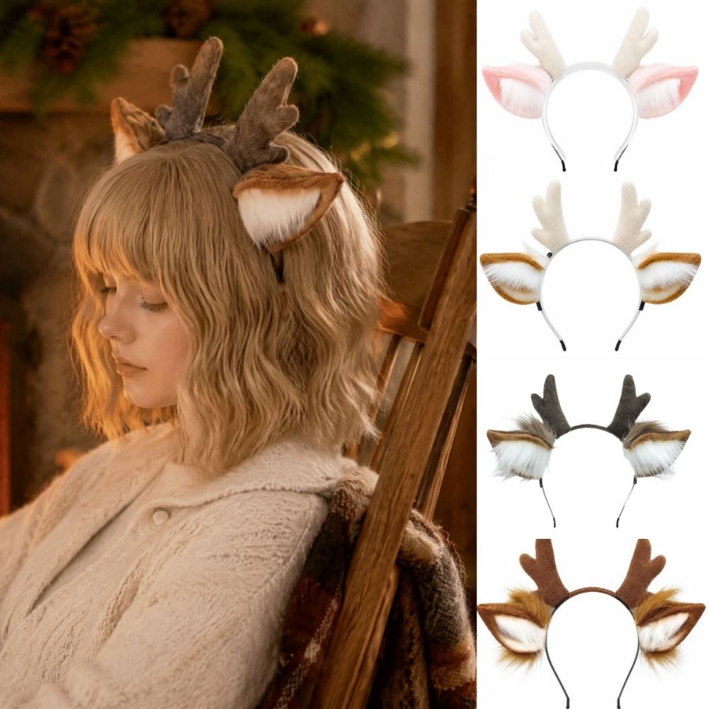 Ободок с рогами оленя, ручная  – обзор и цена Reindeer Antlers Headband