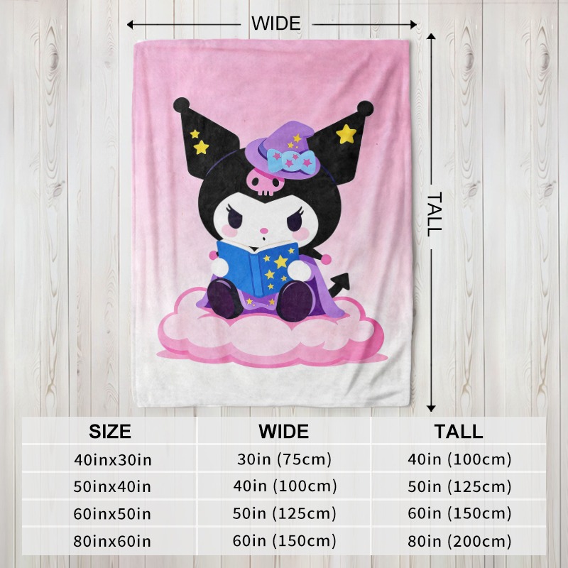 Плед Sanrio Kuromi Witch Magic – обзор и цена Christmas Throw Blanket