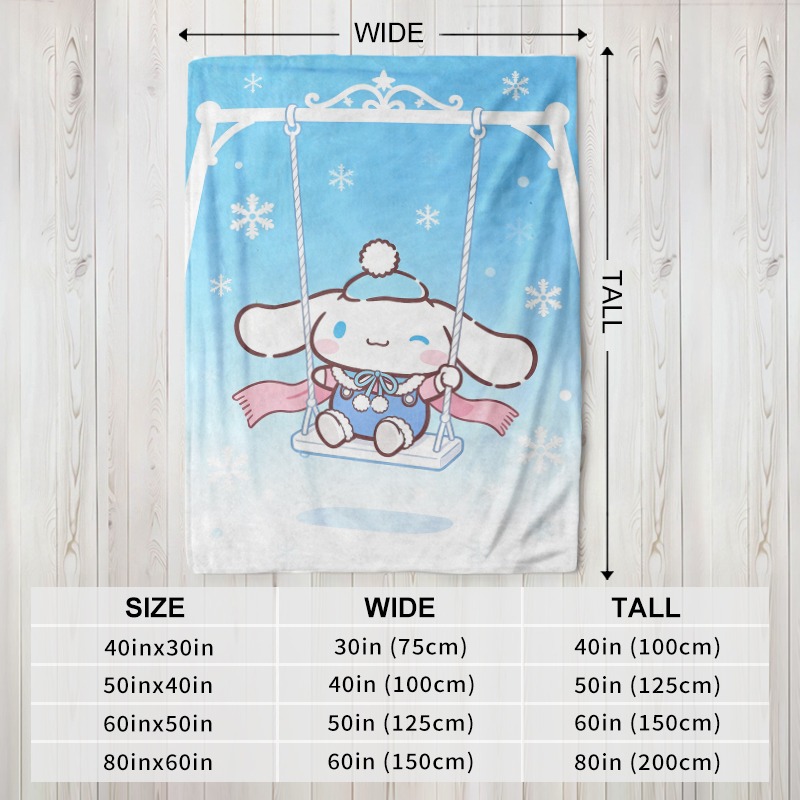 Плед Sanrio Cinnamoroll Winter – обзор и цена Christmas Throw Blanket
