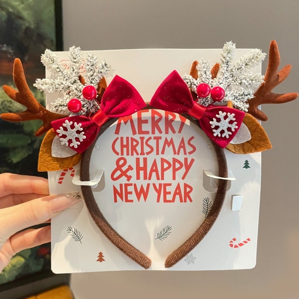 Простая красная бархатная повя – обзор и цена Reindeer Antlers Headband