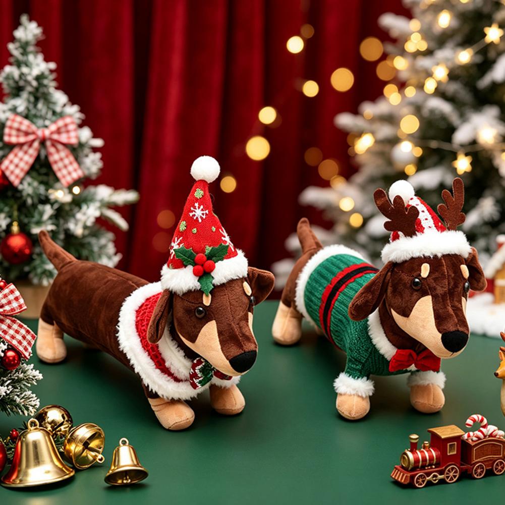 Плюшевая игрушка-такса на Рожд – обзор и цена Santa Hat Plush