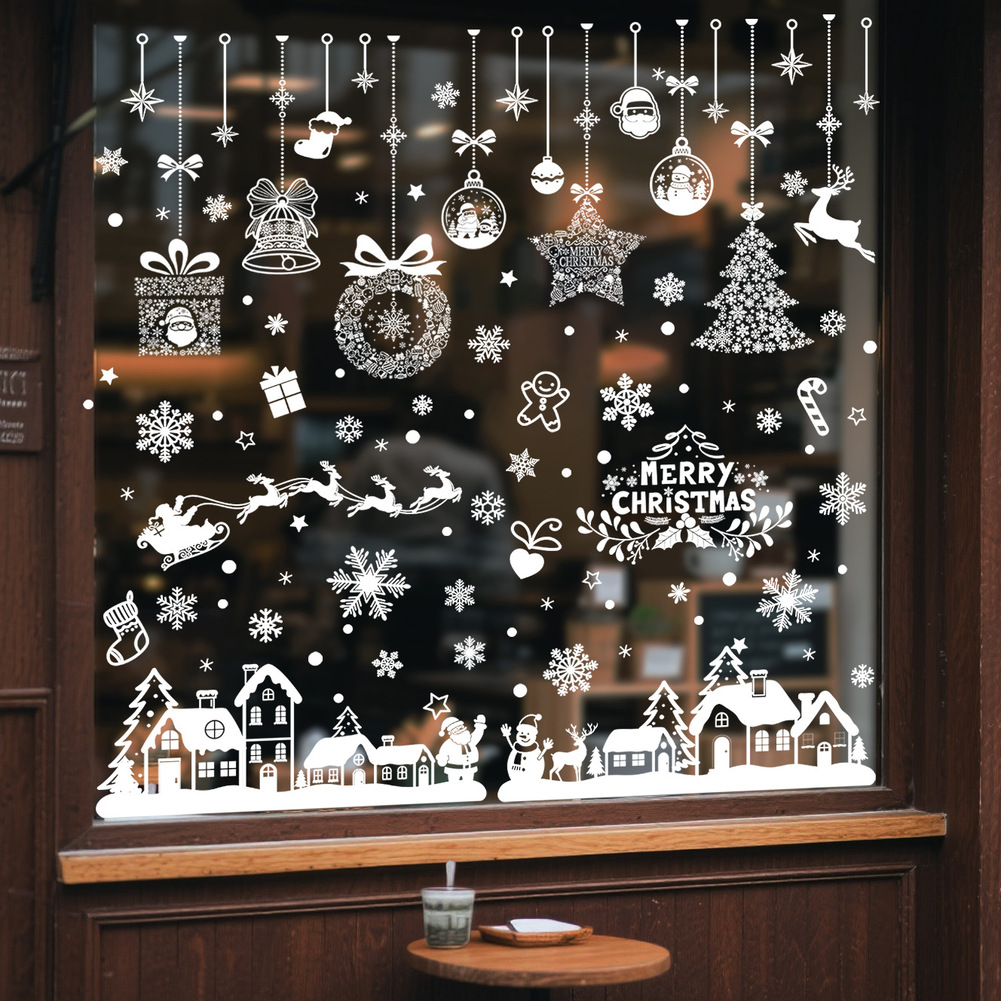 Большие рождественские наклейк – обзор и цена Snowflake Window Decal
