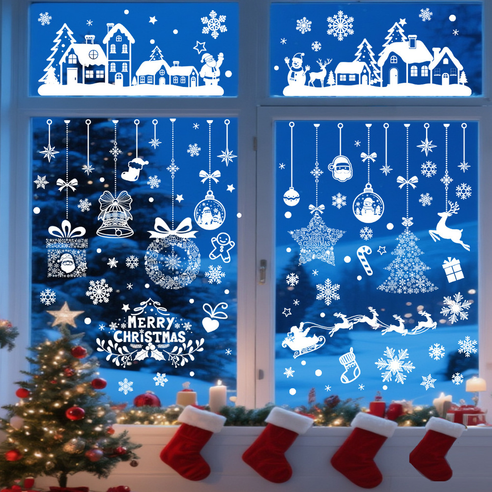 Большие рождественские наклейк – обзор и цена Snowflake Window Decal