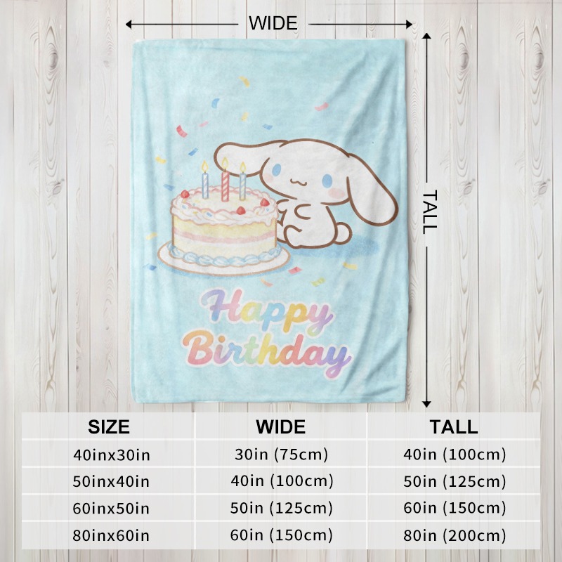 Плед Sanrio Cinnamoroll для дн – обзор и цена Christmas Throw Blanket